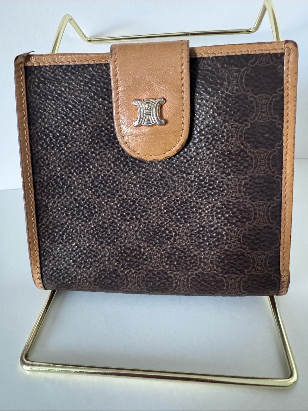 Authentic Celine Macadam Vintage Triomphe Bifold Wallet